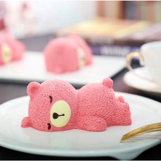 5D silicone bear mold ซิลิโคนบล็อครูปหมีนอน 5 มิติ