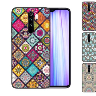 for Xiaomi Redmi Note 9 Pro Redmi 9A 9T 7 Redmi Note 9S 8 8A 7A Silicone Phone Case เคสโทรศัพท์ เคสซิลิโคน Flower Geometric Cover
