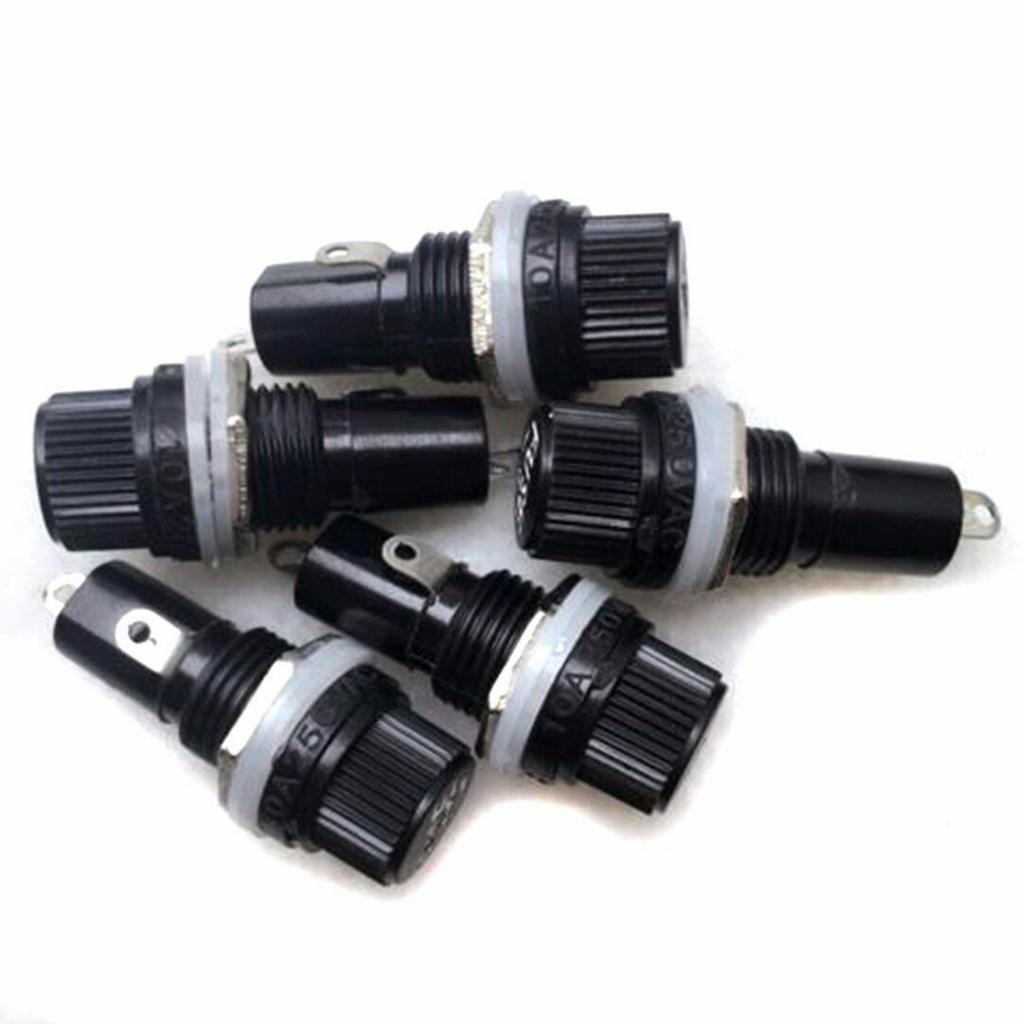 ฝาครอบฟิวส์สกรู 250V 5x20 มม. 6*30 มม. สําหรับฟิวส์หลอดแก้ว 5*20 6*30 มม. 5 ชิ้น
