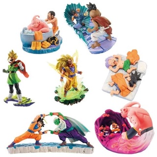 RARE !! Mega House Dragonball Z Neo Capsule Diorama Action Figure Color Set 7 ตัว สีล้วน จอมมารบูล Majin Blue Seiya Goku