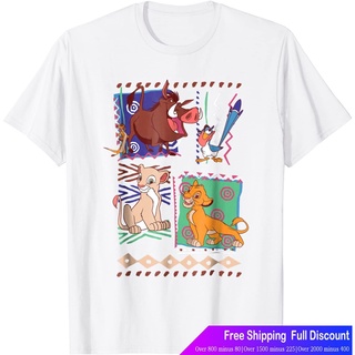 ดิสนีย์เสือยืดผู้ชาย เสื้อบอดี้โ Disney Lion King Simba And Timon Graphic T-Shirt Disney T-shirt