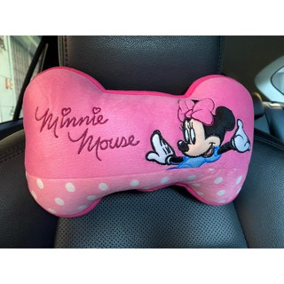 ลิขสิทธิ์แท้ มินนี่เม้าส์ หมอนรองคอ ทรงกระดูก ในรถยนต์ 1 ชิ้น สีชมพู Minnie Mouse 1pc Car Neck Rest Cushion Head Pillow