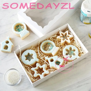 Somedayzl ชุดเครื่องตัดคุกกี้ 6 ชิ้น ครัวฟองดองท์ สเตนเลส เครื่องมืออบคริสต์มาส