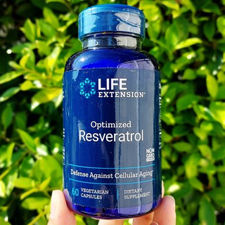50% Sale!! Optimized Resveratrol 60 Vegetarian Capsules (Life Extension®) +Quercetin 150มก เสริมภูมิต้านทาน