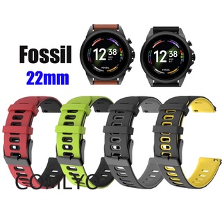 Fossil สายนาฬิกาข้อมือ ซิลิโคนนิ่ม 22 มม. สําหรับผู้ชาย GEN 5 6 4 FS5132 FS4682 FS5237 FS4656 FS499