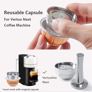 Reusable Coffee Capsule For Vertuo Next Coffee Maker Machine Stainless Steel Refillable Pods Compatible with al Ca