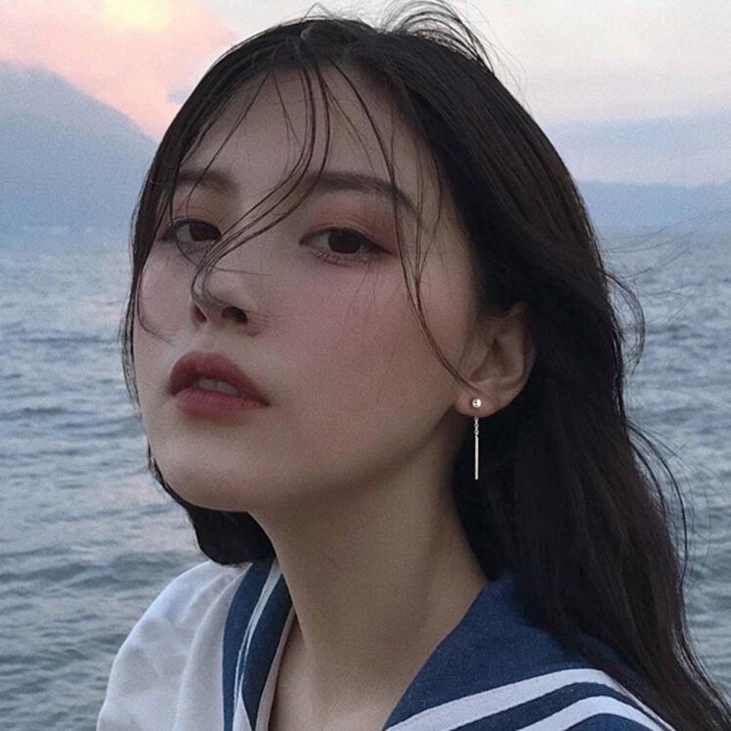 Roselife S925 ต่างหูโซ่ลูกปัดประดับพู่สําหรับผู้หญิง 1 คู่ - รูปที่ 6