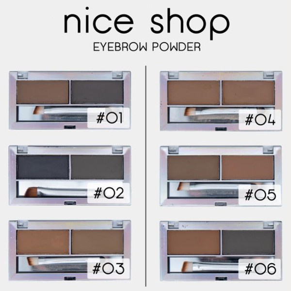 ที่เขียนคิ้วแบบฝุ่น Nice Shop Eyebrow Powder 2 Shades Brush เขียนคิ้วฝุ่น