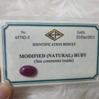 Ruby natural modified แท้100%มีใบการันตรี