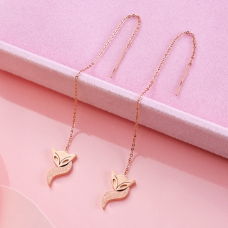 เครื่องประดับต่างหูสแตนเลส 18 K สําหรับผู้หญิง