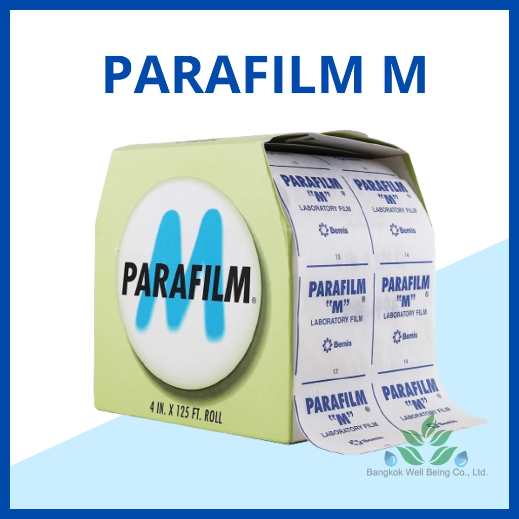 Parafilm M พาราฟิล์มเอ็ม ขนาด 4x125 เทปพาราฟิล์ม ยกม้วน เทปสำหรับห้องปฏิบัติการ เทปแต่งกิ่ง ออกใบกำกับภาษีได้