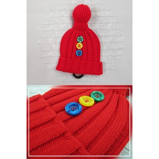 Cozi Co. หมวก Hand Knitted เด็กแรกเกิด - สีแดง