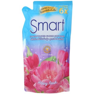 สมาร์ทผลิตภัณฑ์ปรับผ้านุ่มสูตรเข้มข้นกลิ่นแฮปปี้เฟรช 550มล. Smart Concentrated Fabric Softener Happy Fresh Scent 550ml.