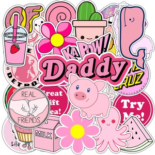 pink dad pink pig สติ๊กเกอร์กันน้ําสําหรับติดตกแต่งผนังบ้าน