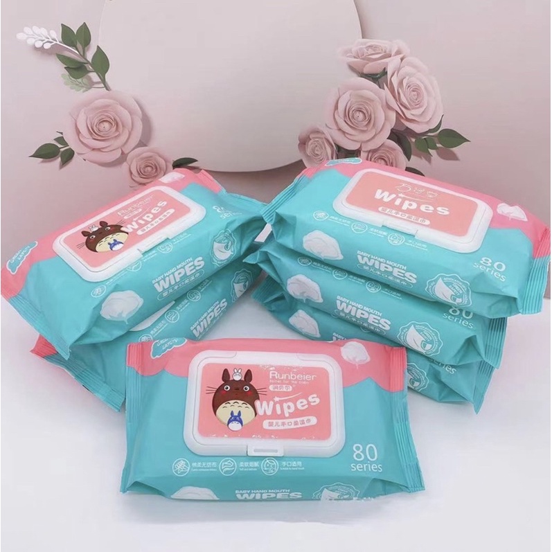 Baby Wipes ทิชชู่เปียก 80แผ่น ถูกที่สุด ทิชชู่เปียกสําหรับเด็ก กระดาษเปียก ทิชชู เปียก ทิชชู่ ผ้าเปียก ซื้อ