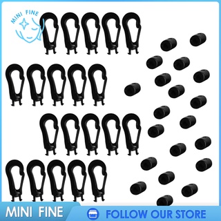 【mini fine】 20pcs 5mm Shock Cord Bungee Hook Ties for Fixing Tarpaulin, Banners &amp; Covers