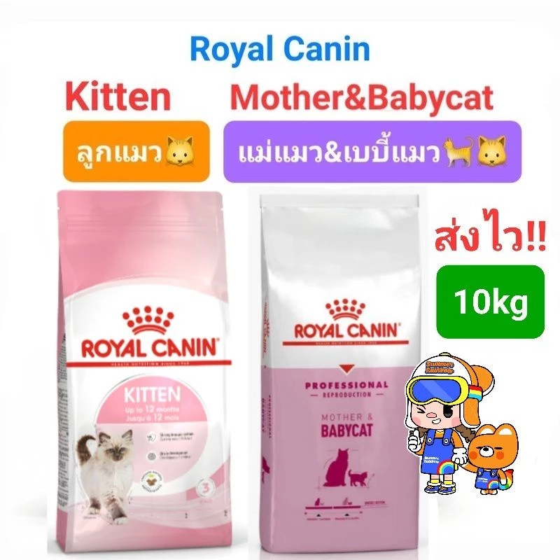 Royal Canin Kitten 10kg / Royal Canin Mother & Babycat 10kg โรยัลคานิน อาหารแมว แม่แมว ลูกแมว ถุง 10 กก.