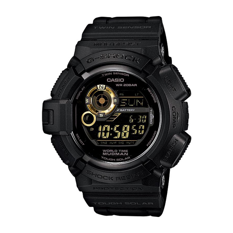 Casio G-Shock นาฬิกาข้อมือผู้ชาย สายเรซิ่น รุ่น G-9300,G-9300GB-1,G-9300GB-1DR (CMG) - สีดำ