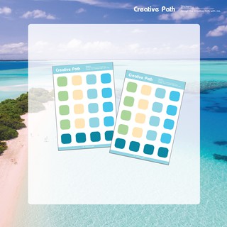 สติกเกอร์ Pantone ชุดสีชายหาด ขนาด 10x14 ซม. กันน้ำ Sticker