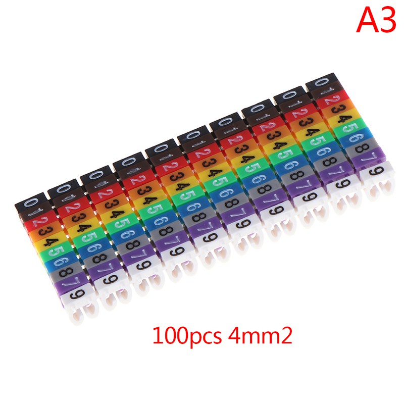 sellbesteverydayCable Markers Colourful C-Type Marker Number Tag Label ...