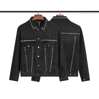 WE11DONE black stud denim jacket