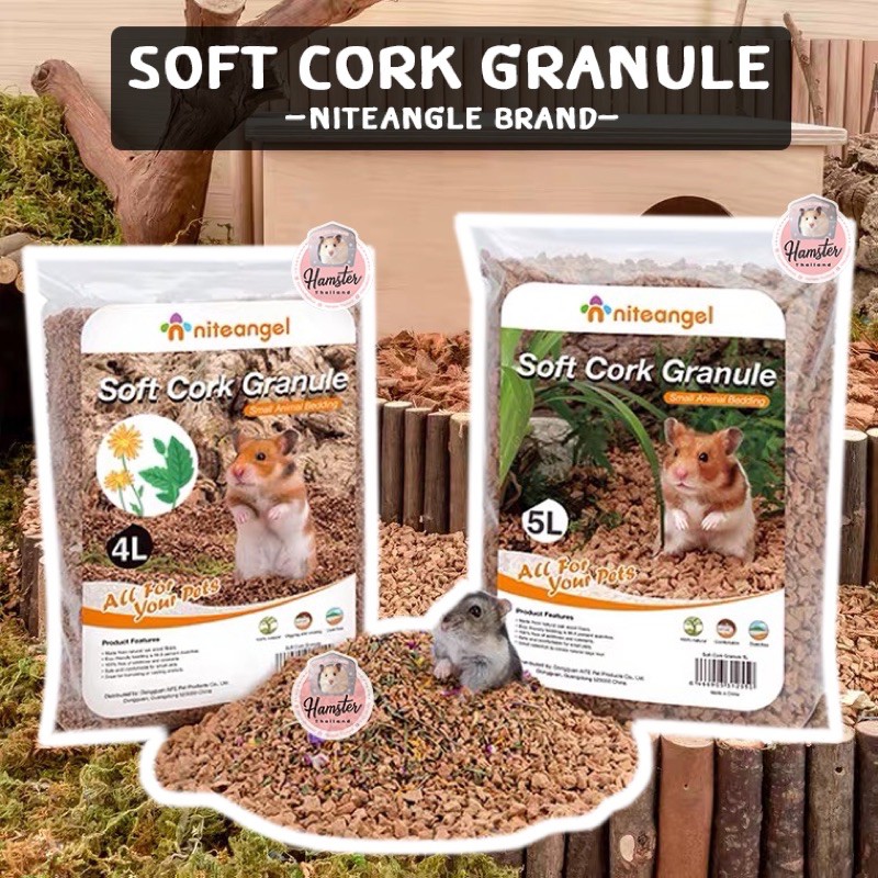 [Hamsterth] Soft Cork Granule รองกรงไม้ก๊อกนุ่ม รองกรงสำหรับสัตว์เลี้ยง Niteangle แฮมสเตอร์ เม่นแคระ