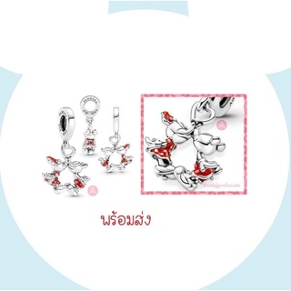 Pandora silver  hanging charm ติ้งมิกกี้&amp;มินนี่จุ๊บ