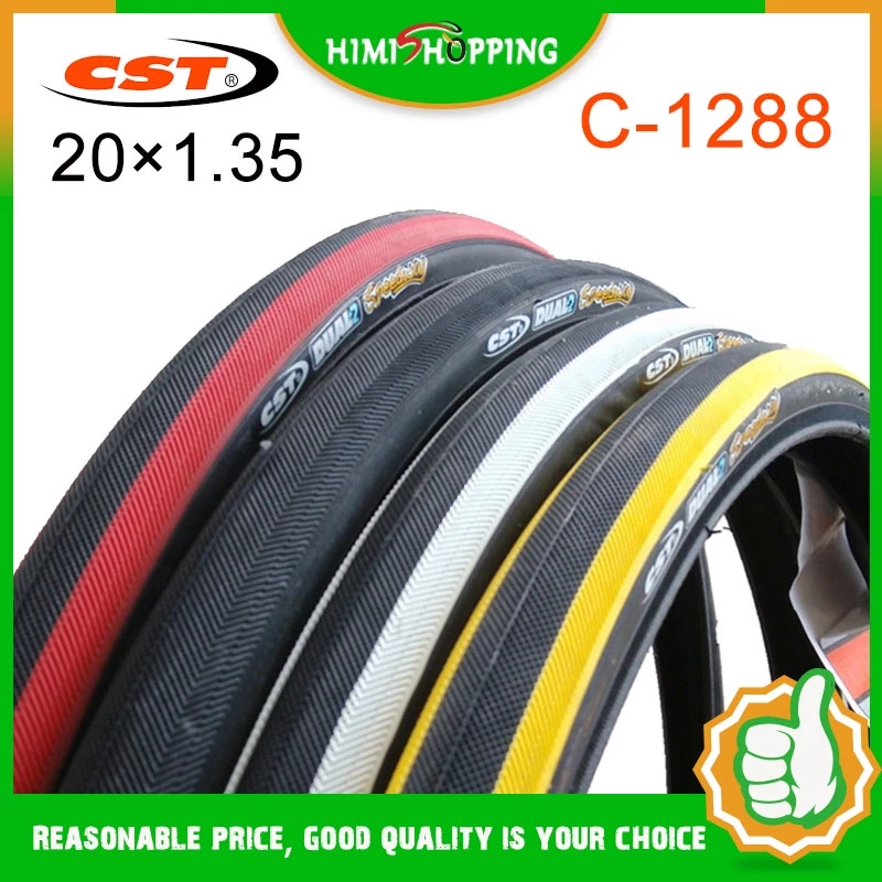 ยางในรถจักรยาน CST C-1288 20×1.35 60TPI 406 ขอบตะขอ 6.8Bar/100PSI สําหรับรถจักรยานแบบพับ Minivelo BMX 1 ชิ้น