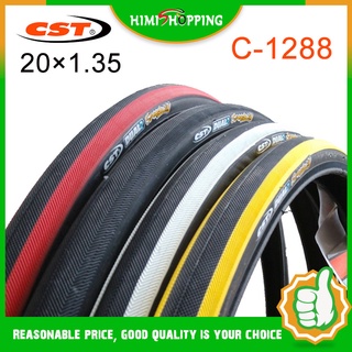 【Available】CST C-1288 ยางล้อรถจักรยาน 20×1.35 60TPI 406 ขอบตะขอ 6.8Bar 100PSI สําหรับรถจักรยานแบบพับ Minivelo BMX