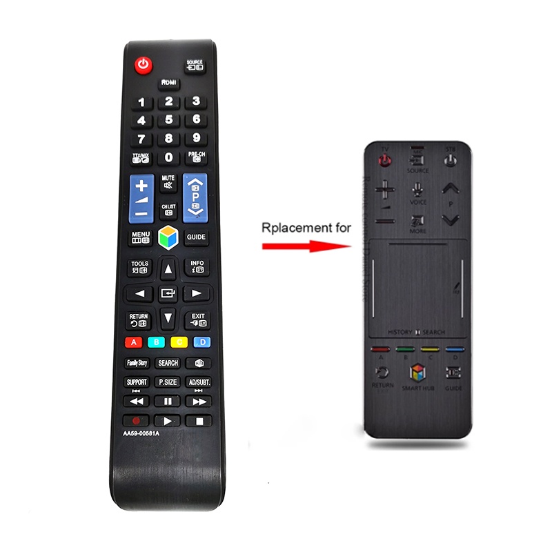 AA59-00581A ทีวีรีโมทคอนโทรลสําหรับ Samsung 3d สมาร์ททีวี UA55F8000J UA46F6400AJ Touch Control Remot
