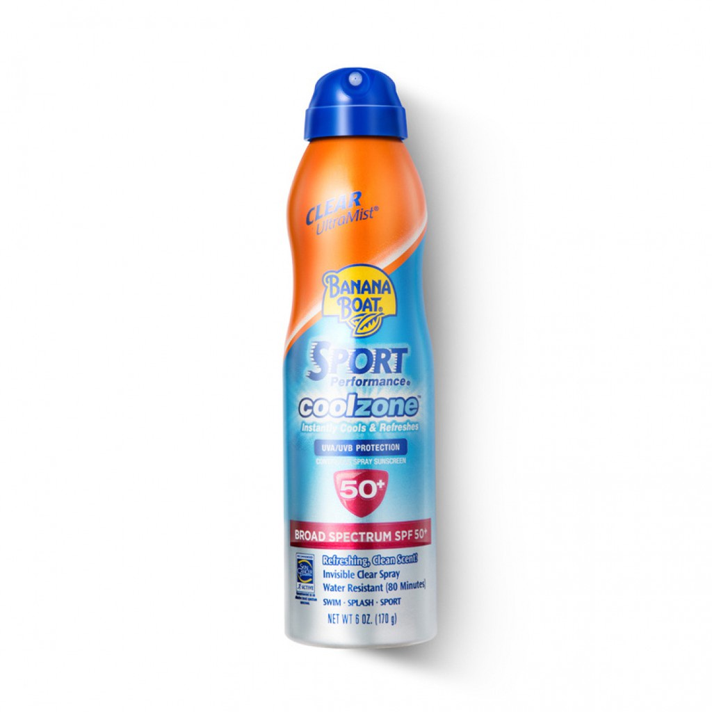 Banana Boat Sport Coolzone Sunscreen Spray SPF50+/PA+++ 170g สเปรย์กันแดดสำหรับผู้ที่รักการเล่นกีฬากลางแจ้ง
