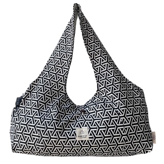 Symmetric Pattern Printed Cotton Canvas Yoga Mat Cross Body Hobo Bag กระเป๋าโยคะผ้าแคนวาส 🇹🇭