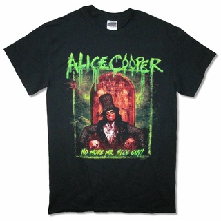 T-shirt  ขายดี เสื้อยืด พิมพ์ลาย Alice Cooper RIP Mr Nice Guy World Tour สีดํา OAphga71HNfhnd61S-5XL