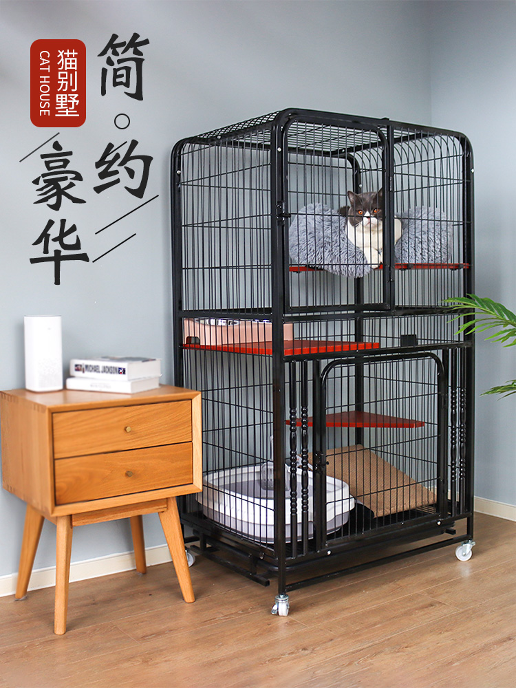 Cat Cage Villa Household Cat Cage Large Space Cat House Cat Cage Solid