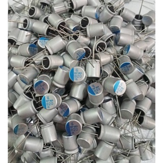 820uF 16V  Capacitor  สีเงินแทบฟ้า ขนาด 12x10mm. ของดีของแท้จากโรงงาน820UF 16V ตัวเก็บประจุแบบอิเล็กโทรไลต์ /10ตัว/