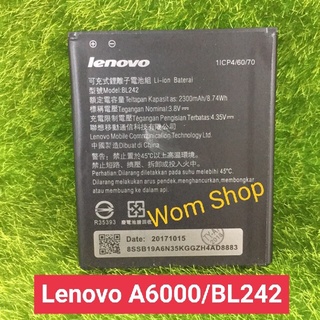 แบตเตอรี่ LENOVO A6000 BL242 แบตเตอรี่ 2300mAh