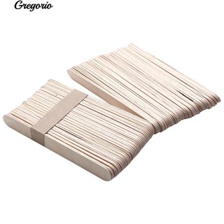 Gregorio 50pcs ทิ้งแว็กซ์ขี้ผึ้ง Applicator กำจัดขนด้วยไม้ไม้พายไม้