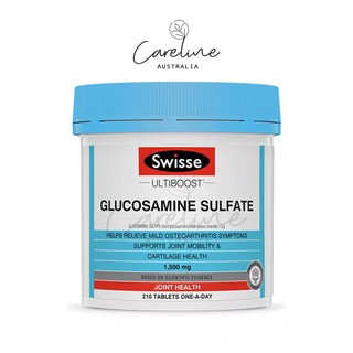 Swisse Glucosamine Sulfate 1,500 mg 210 Tablets อาหารเสริมบรรเทาอาการไขข้อเสื่อม นำเข้าจากออสเตรเลีย EXP 04/2022