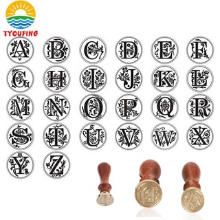 🌹Practical Sealing Wax Classic Initial Wax Seal Stamp Alphabet Letter A Retro Wood