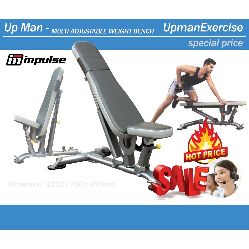 ม้านั่งปรับระดับ งานหรูระดับฟิตเนส IMPULSE IT7 MULTI ADJUSTABLE WEIGHT BENCH