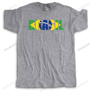 ถูกสุดๆเสื้อยืดแขนสั้นลําลอง ผ้าฝ้าย ทรงหลวม พิมพ์ลายตัวอักษร brazil เหมาะกับฤดูร้อน สําหรับผู้ชาย XXXL