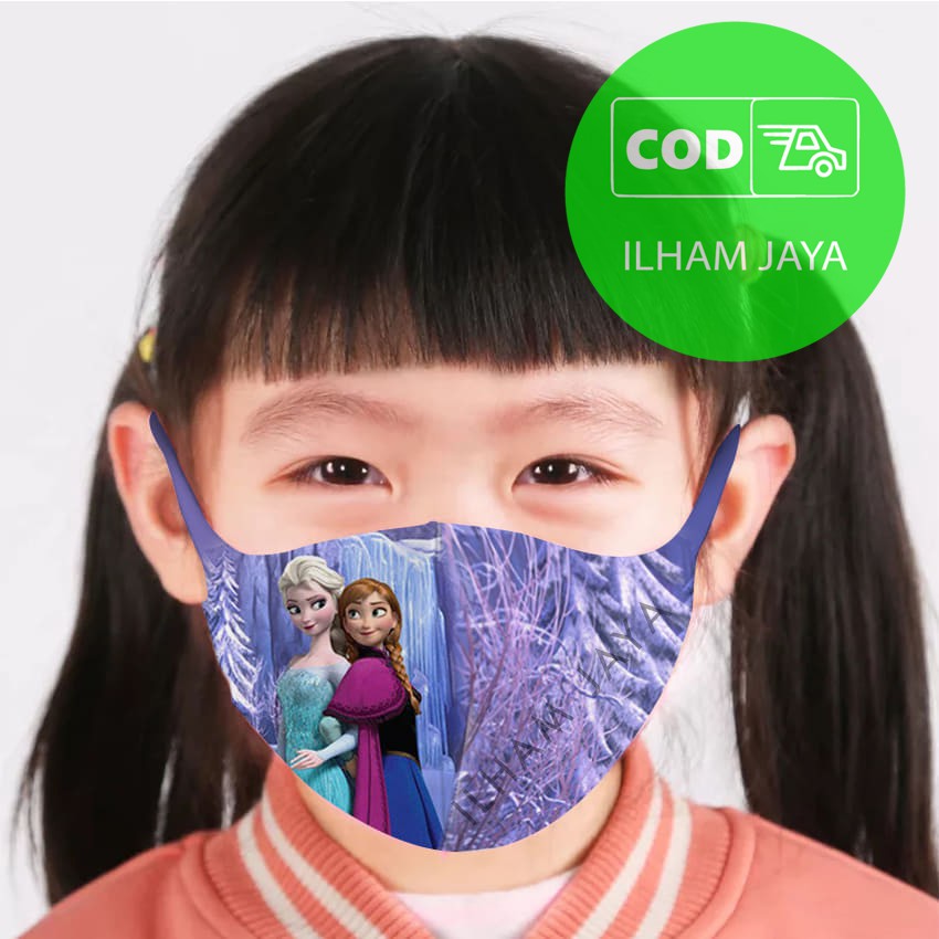 ใหม่ล่าสุดเกาหลี Ice Princess Mouth Mask Children 1 & 5pcd Scuba Ilham Jaya