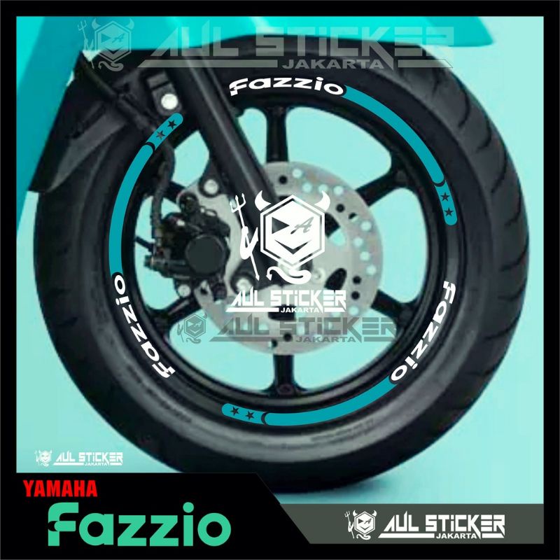 สติ๊กเกอร์เวลก์ Yamaha FAZZZIO ดีไซน์ด้านหลังด้านหน้า