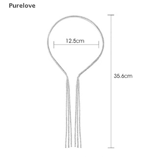 ((Purelove)) ที่คาดผม ประดับโบว์ พลอยเทียม สําหรับผู้หญิง