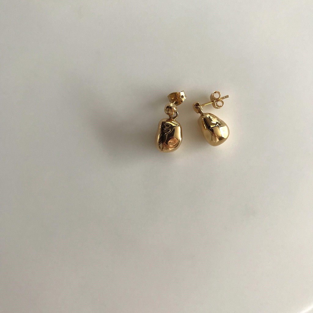 grumpy, dipped pearl earrings (ราคาต่อคู่/price per pairs) - รูปที่ 2