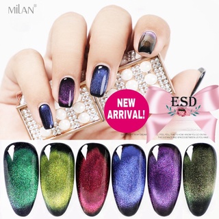 สีทาเล็บเจล Milan สี แคทอาย 9D  Cat Eye 9D Color Series  Nail Gel Polish  ขนาด 15 ml.