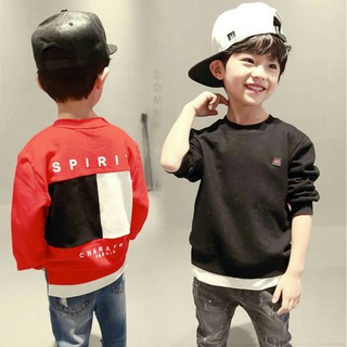 เสื้อกันหนาวเด็ก  หนุ่มน้อย SPIRIT งานเก๋มากคร้า หล่อม้ากกก ผ้าคอตตอน 100%