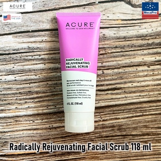 Acure® Radically Rejuvenating Facial Scrub 118 ml สครับหน้า ให้ความชุ่มชื่น ผลัดเซลล์ผิวอย่างอ่อนโยน