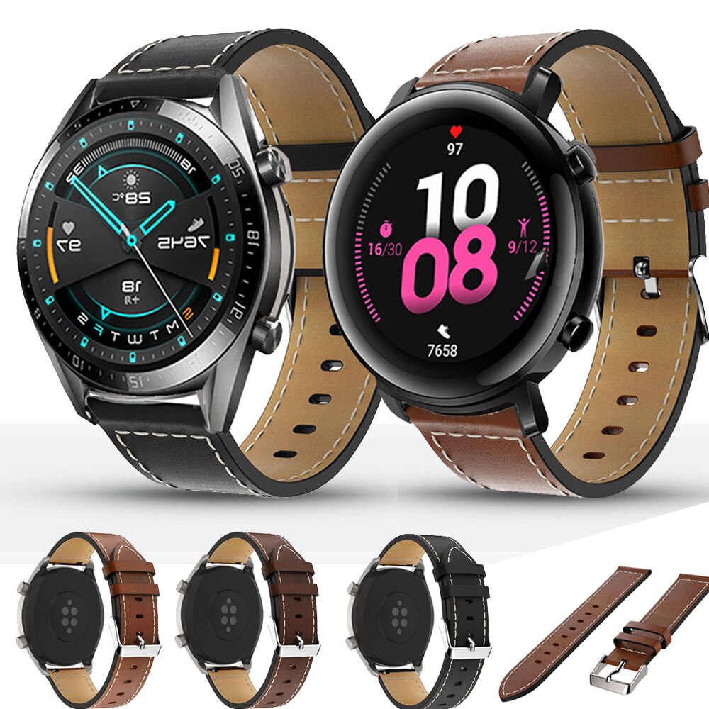 สายนาฬิกาข้อมือหนังสําหรับ Huawei Watch Gt2 / Pro 46 มม . 42 มม . Gt2 ...