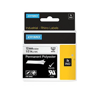 DYMO : DYM18483* สติ๊กเกอร์พิมพ์ฉลาก Permanent Adhesive Fabric Label Tape 1/2 Inch.